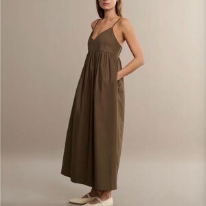Jenni kayne cove cotton dress olive xs